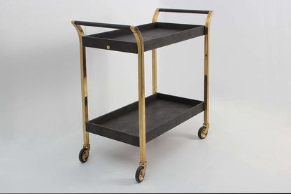 Drinks trolley gorgeous brown shagreen drinks trolley