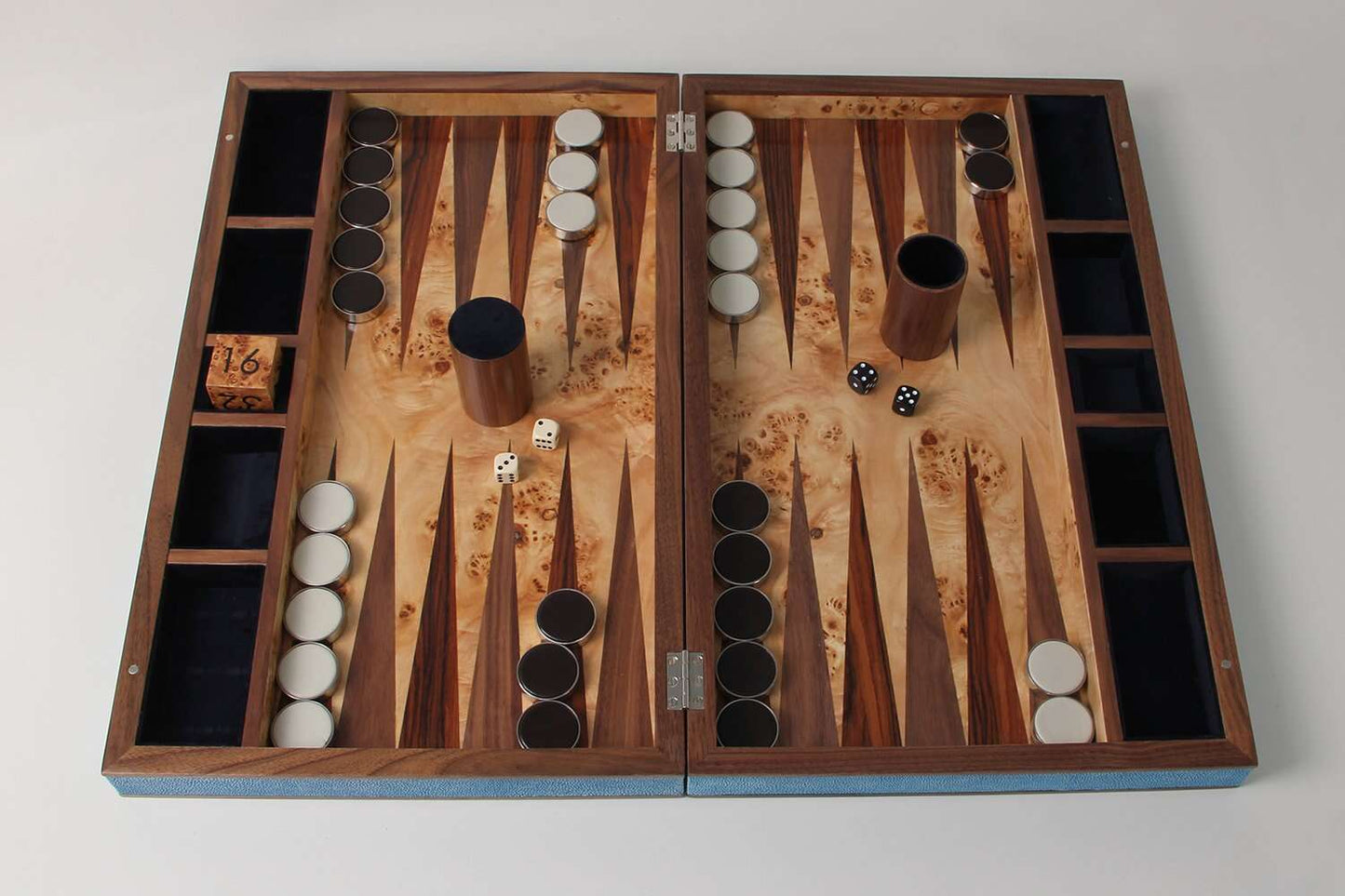 Deluxe Backgammon Board in Duke Blue