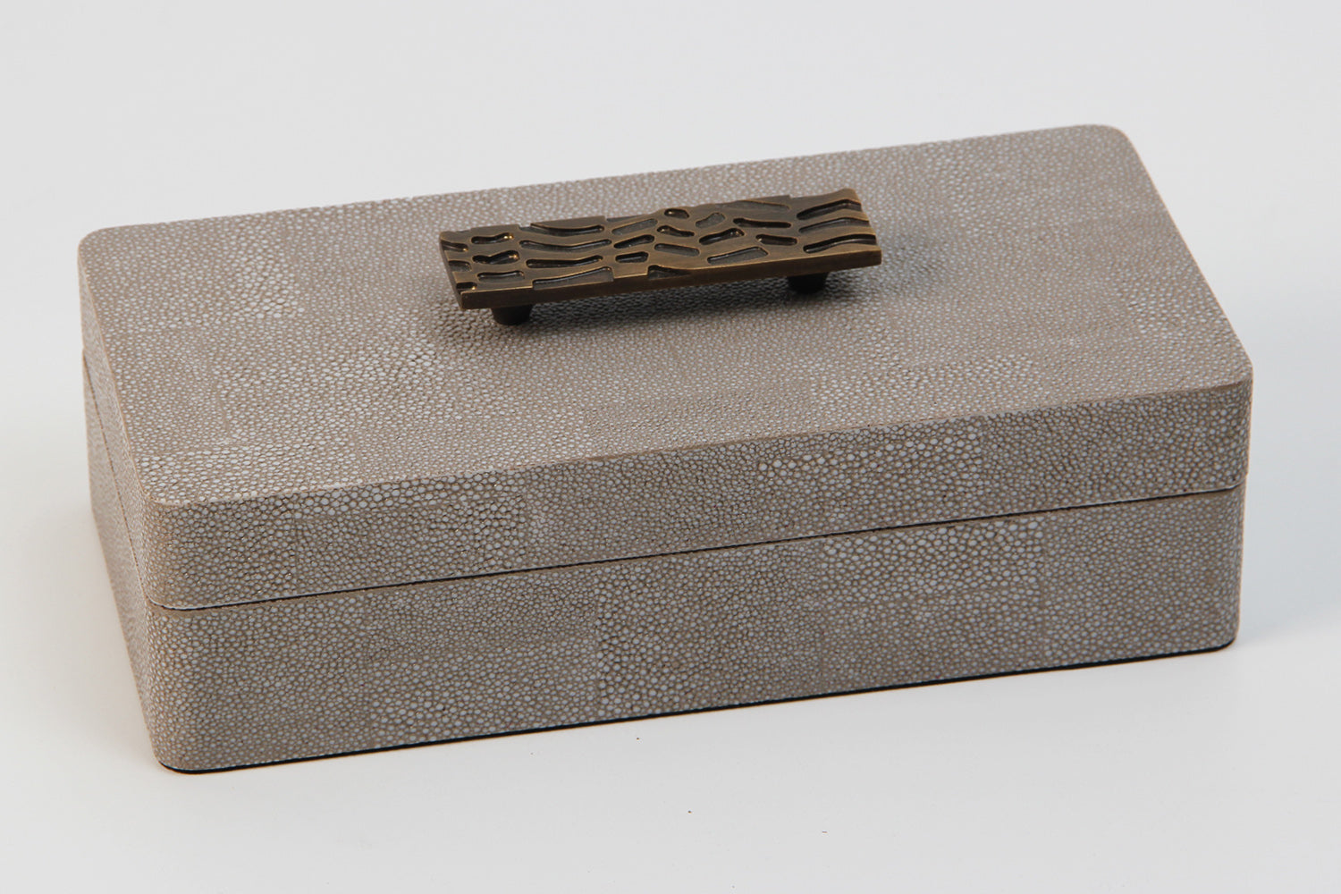 Gift present jewelry box in faux shagreen
