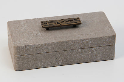 beautiful jewelry box in faux shagreen