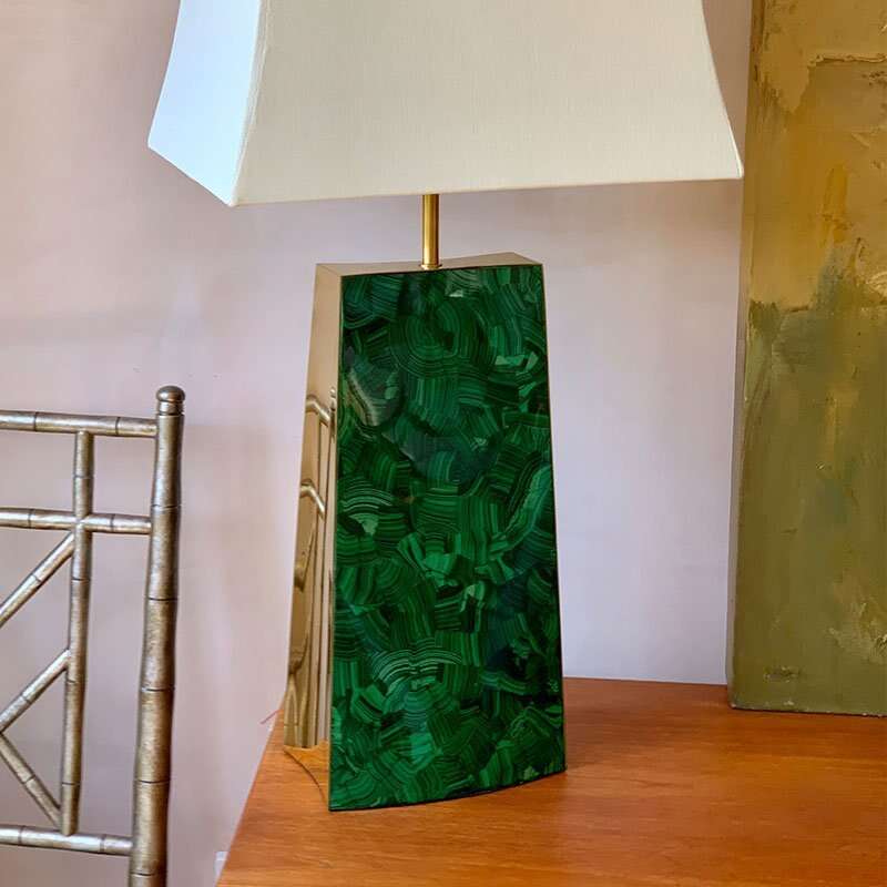 Malachite lamp on sale