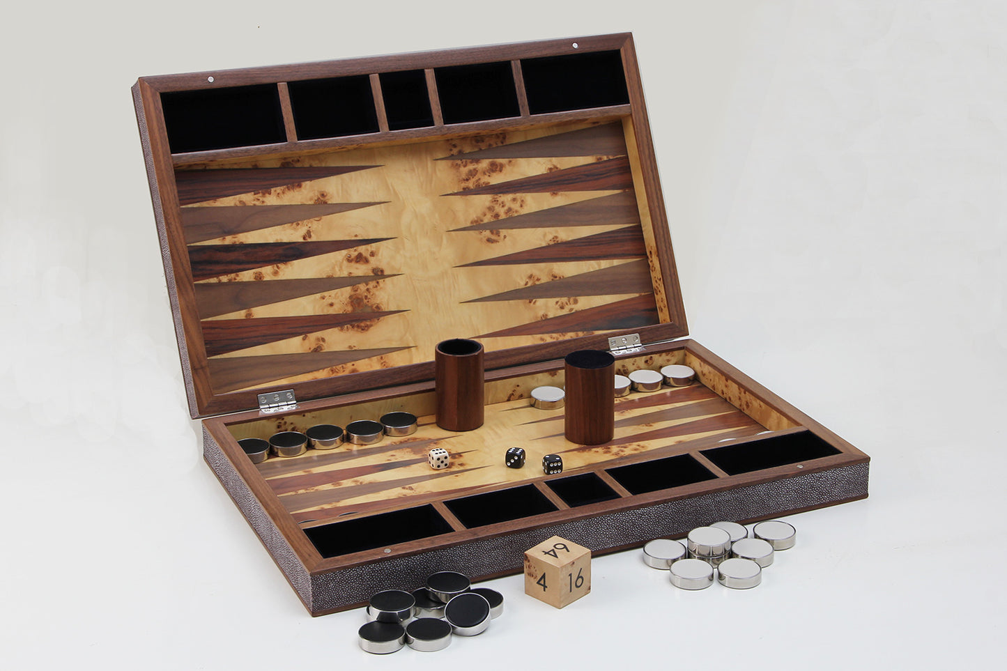 backgammon board Luxury shagreen backgammon board 