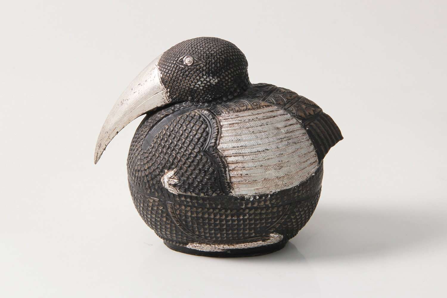 Cambodian pelican sculpture Silver bird sculpture 