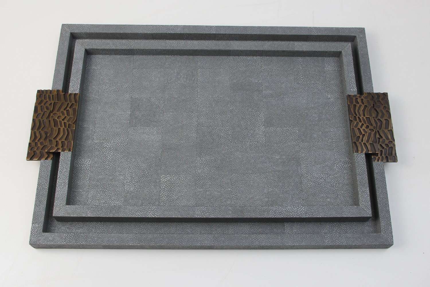 Drinks tray serving tray green shagreen servings tray