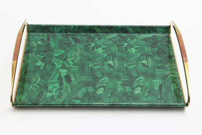 Serving tray Malachite drinks tray Luxury serving tray