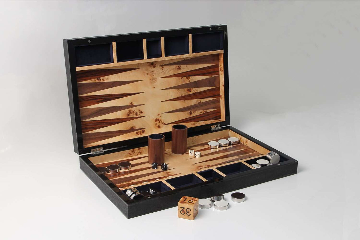 Large Backgammon Board in Caviar Black