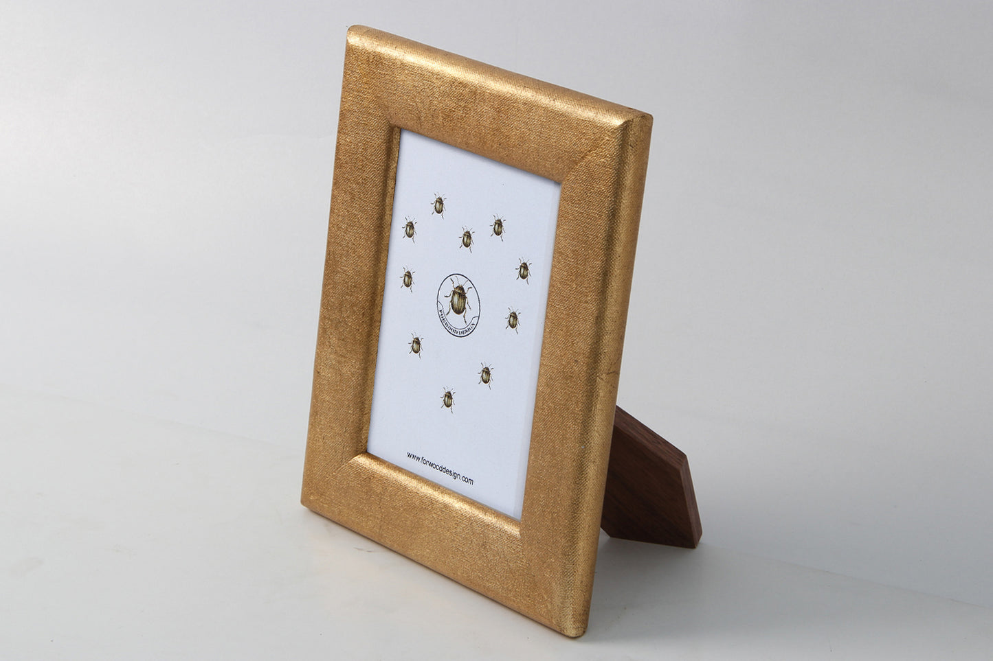 7x5 photo frame chic Gold linen 7x5 photo frame