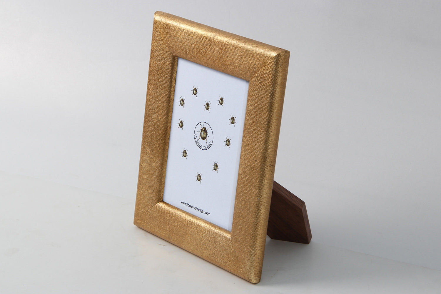 7x5 photo frame chic Gold linen 7x5 photo frame