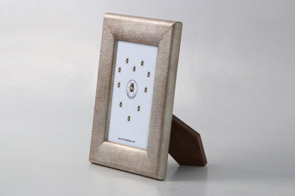 photo frame silver linen photo frame