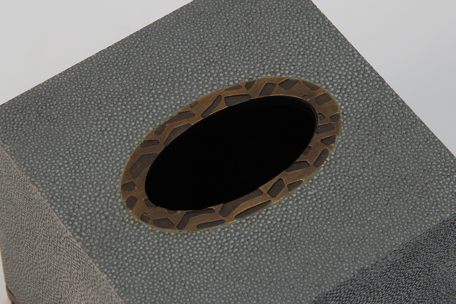 Tissue box Forwood Design green shagreen tissue box