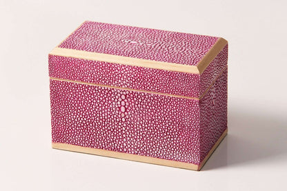 Playing Card Box in Pink Shagreen