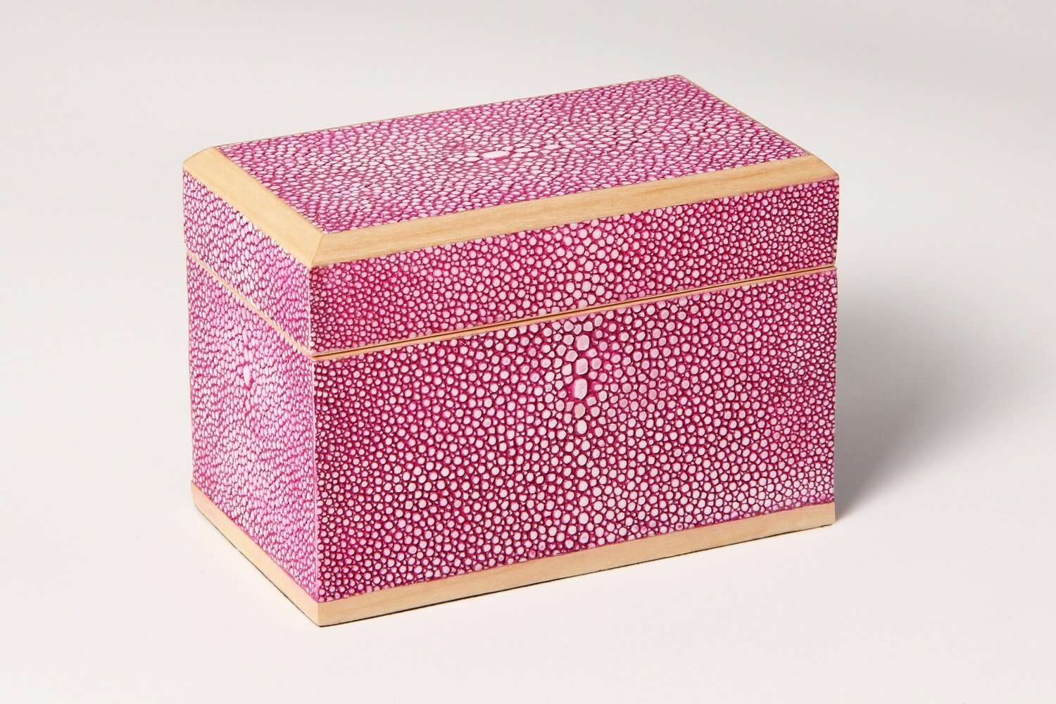 Playing card box pink shagreen playing card box