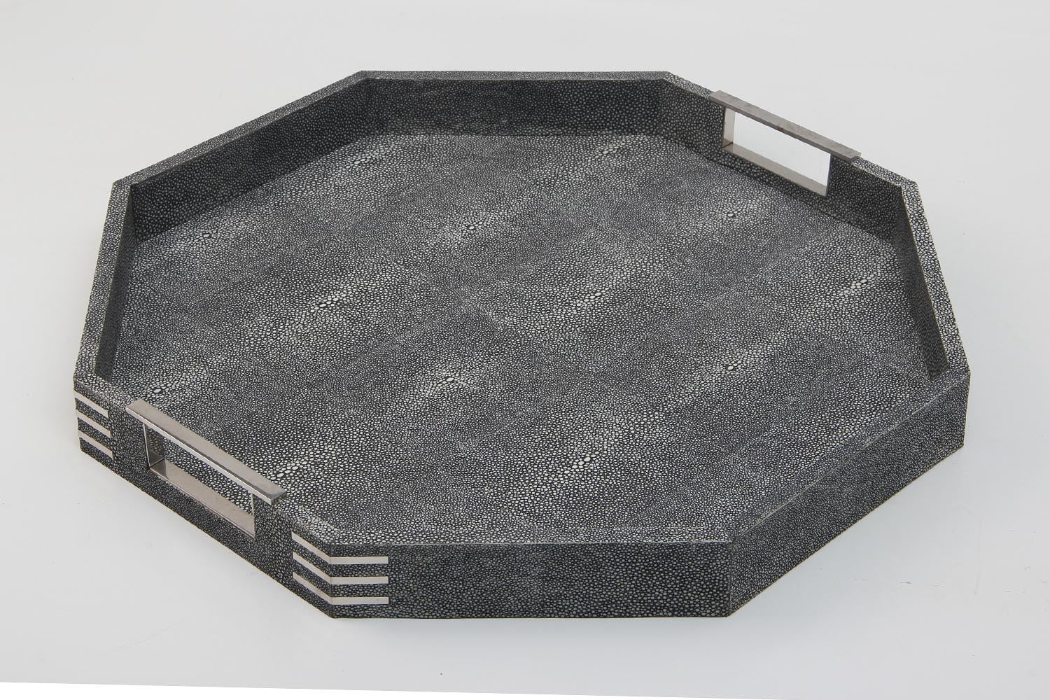 Interior design serving tray drinks tray Shagreen tray