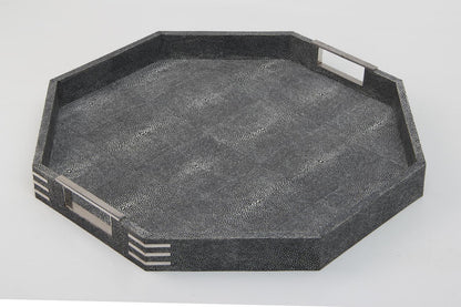 Interior design serving tray drinks tray Shagreen tray
