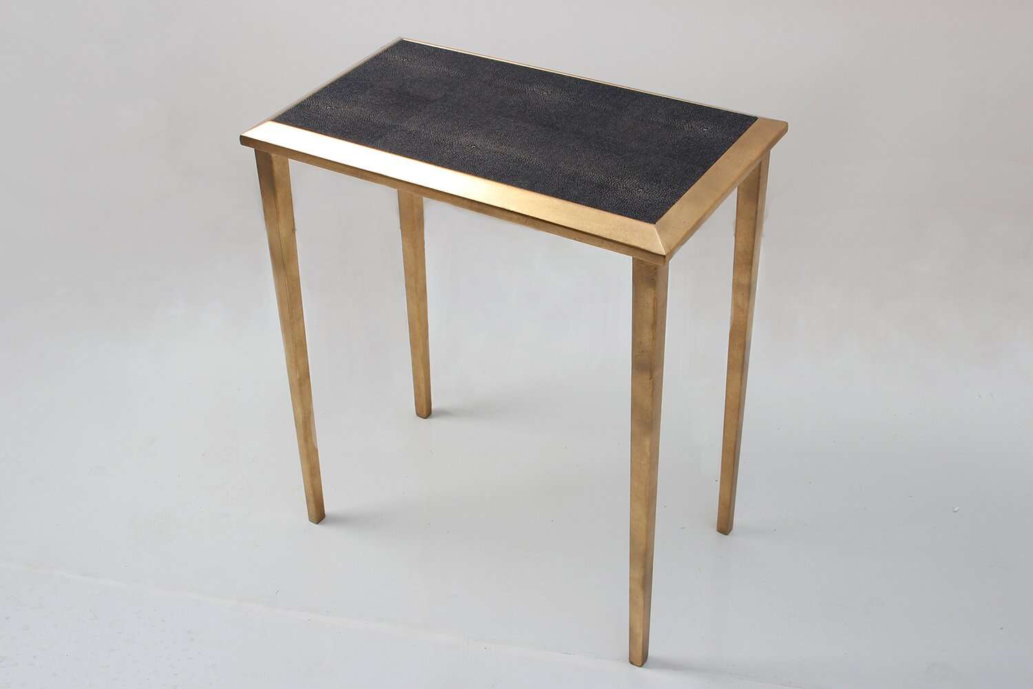 Lamp table brown shagreen side tabe Forwood Design lamp table