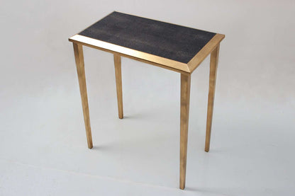 Lamp table brown shagreen side tabe Forwood Design lamp table
