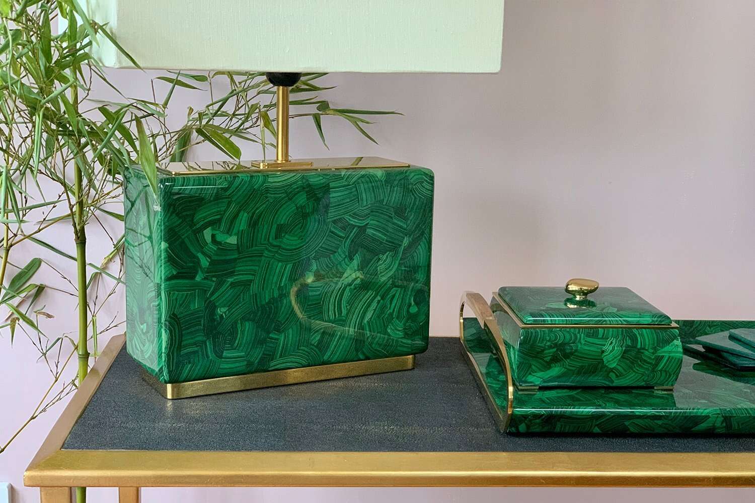 Desk lamp Unique Malachite desk lamp