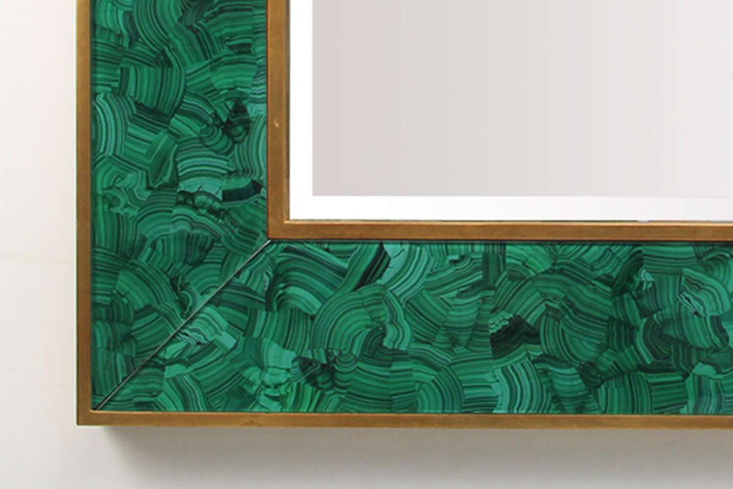 Chic console table mirror hall mirror in malachite and gold