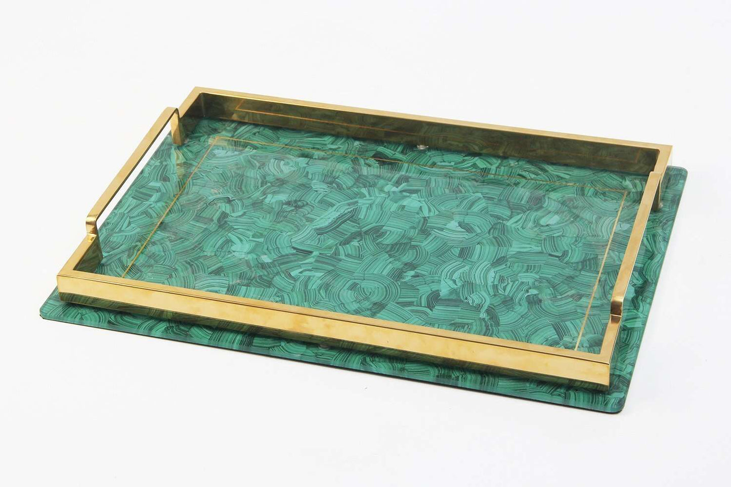 Unique malachite drinks tray serving tray birthday present