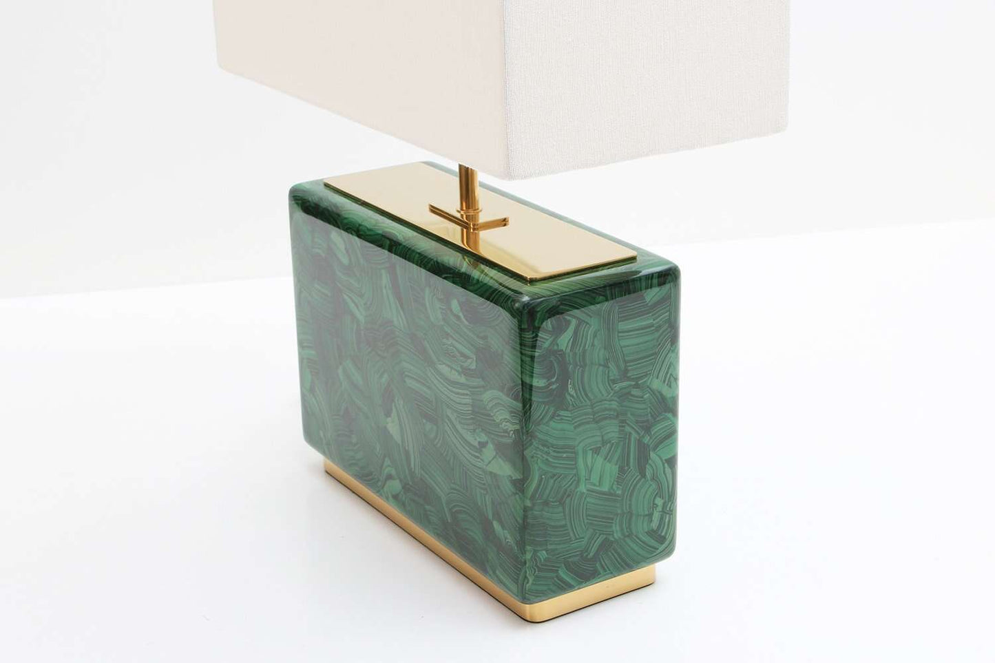 Luxe Malachite Table Lamp - Low