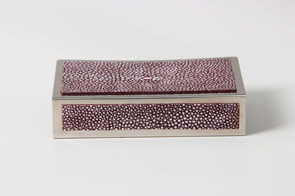 Matchbox Holders in Mulberry Shagreen