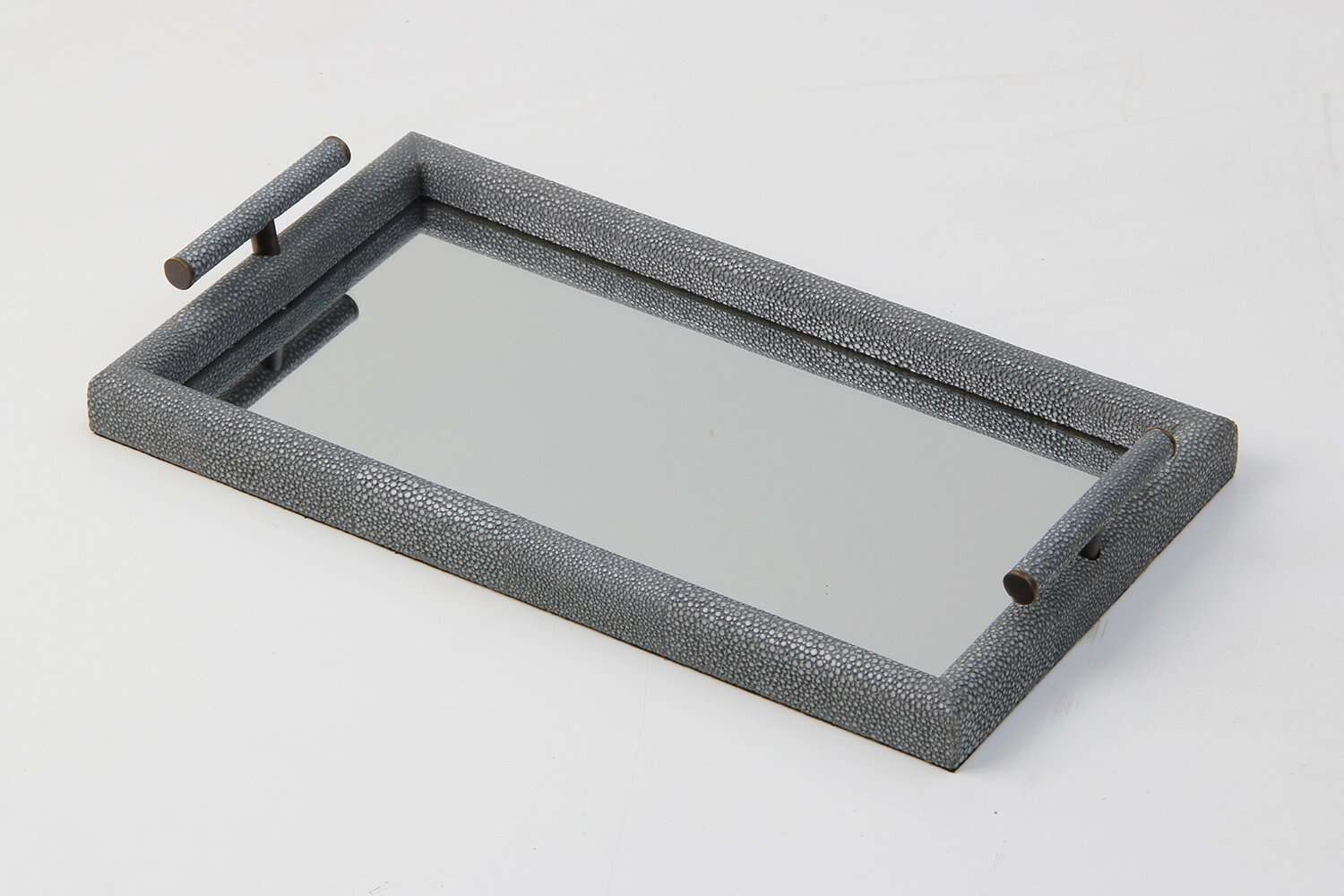 Trinket tray vanity tray unique green shagreen trinket tray