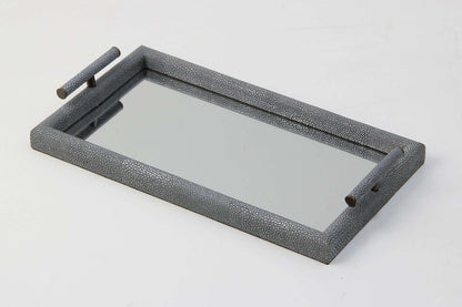 Trinket tray vanity tray unique green shagreen trinket tray