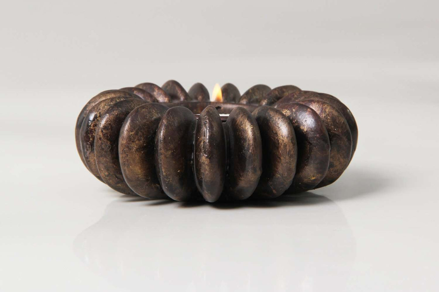 Seed Tea Light Holder in Bronze