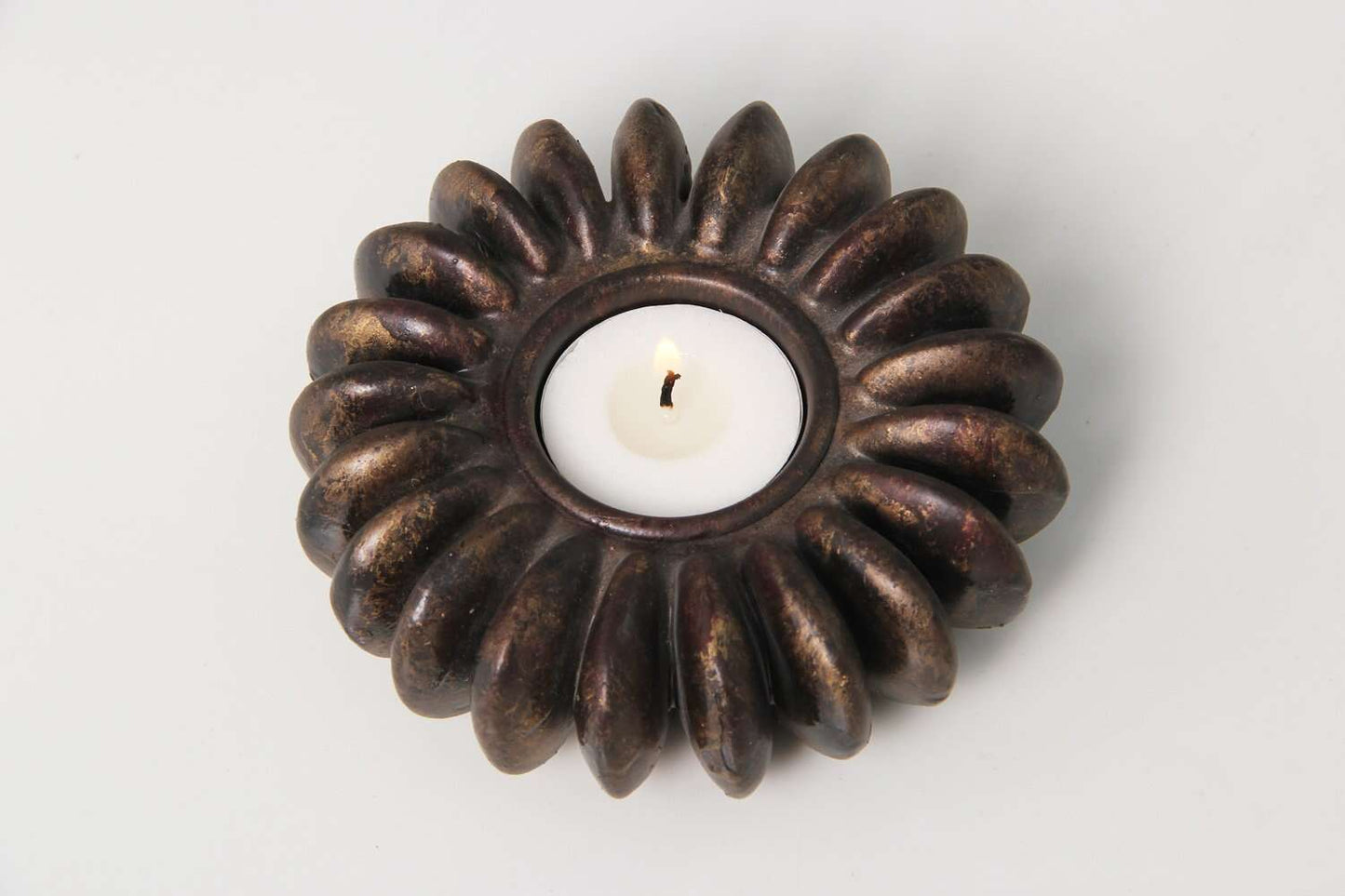 Seed Tea Light Holder in Bronze