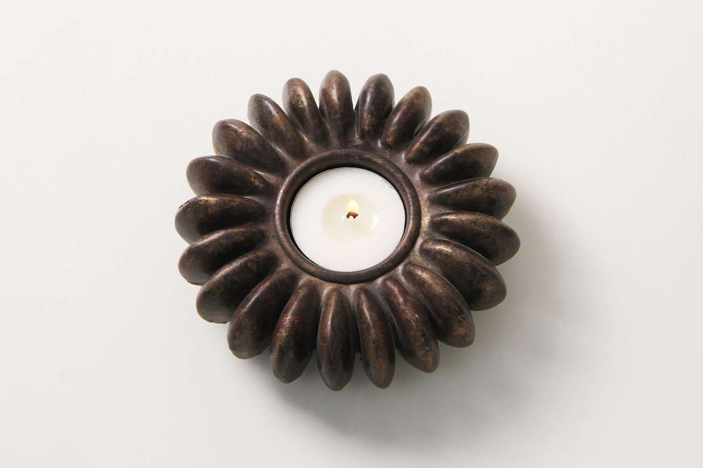 Seed Tea Light Holder in Bronze