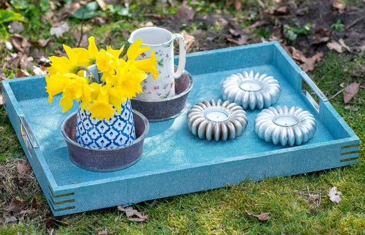 Seed Tea Light Holders in Antique Silver