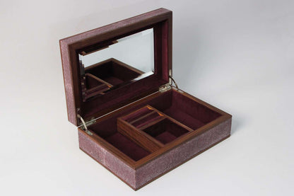Ansley Jewellery Box in Mulberry Shagreen