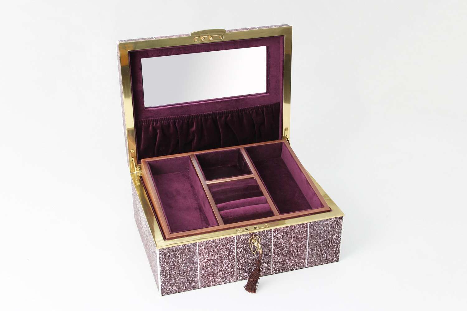 luxury jewelry box shagreen jewellery box
