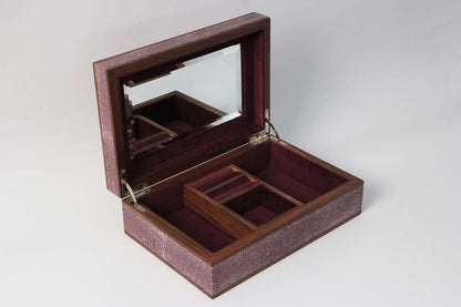 luxury jewelry box in shagreen unique Birthday gift present