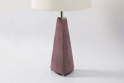 Steeple Table Lamp in Mulberry Shagreen