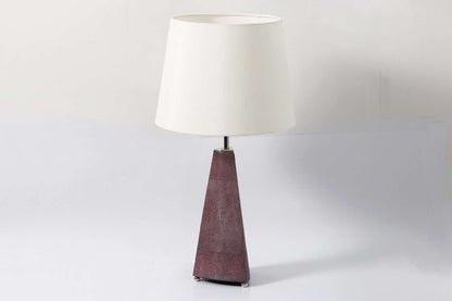 Steeple Table Lamp in Mulberry Shagreen