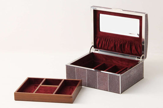 Deco Jewellery Box with Silver Trim
