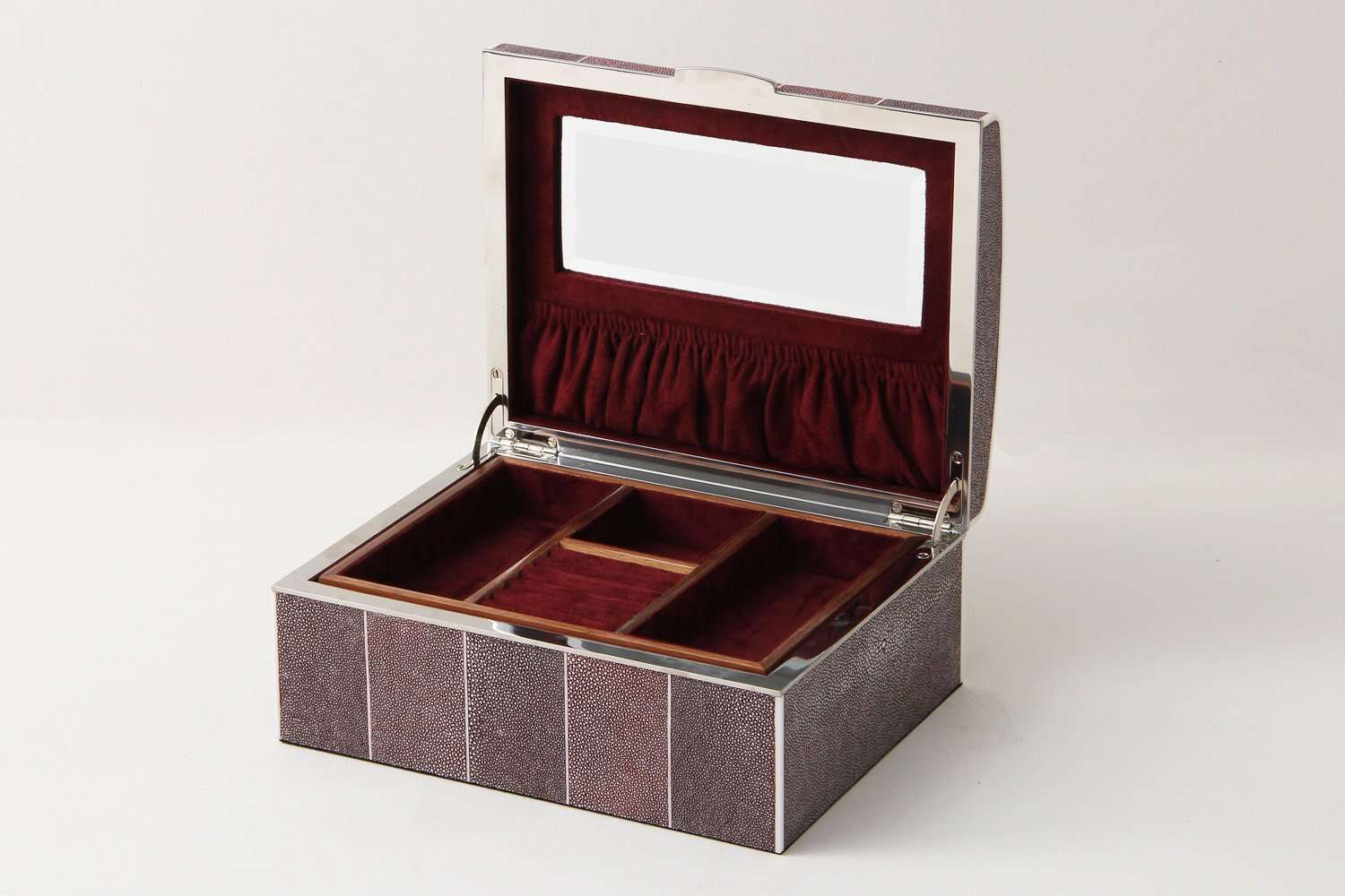 jewellery box mulberry shagreen jewellery box