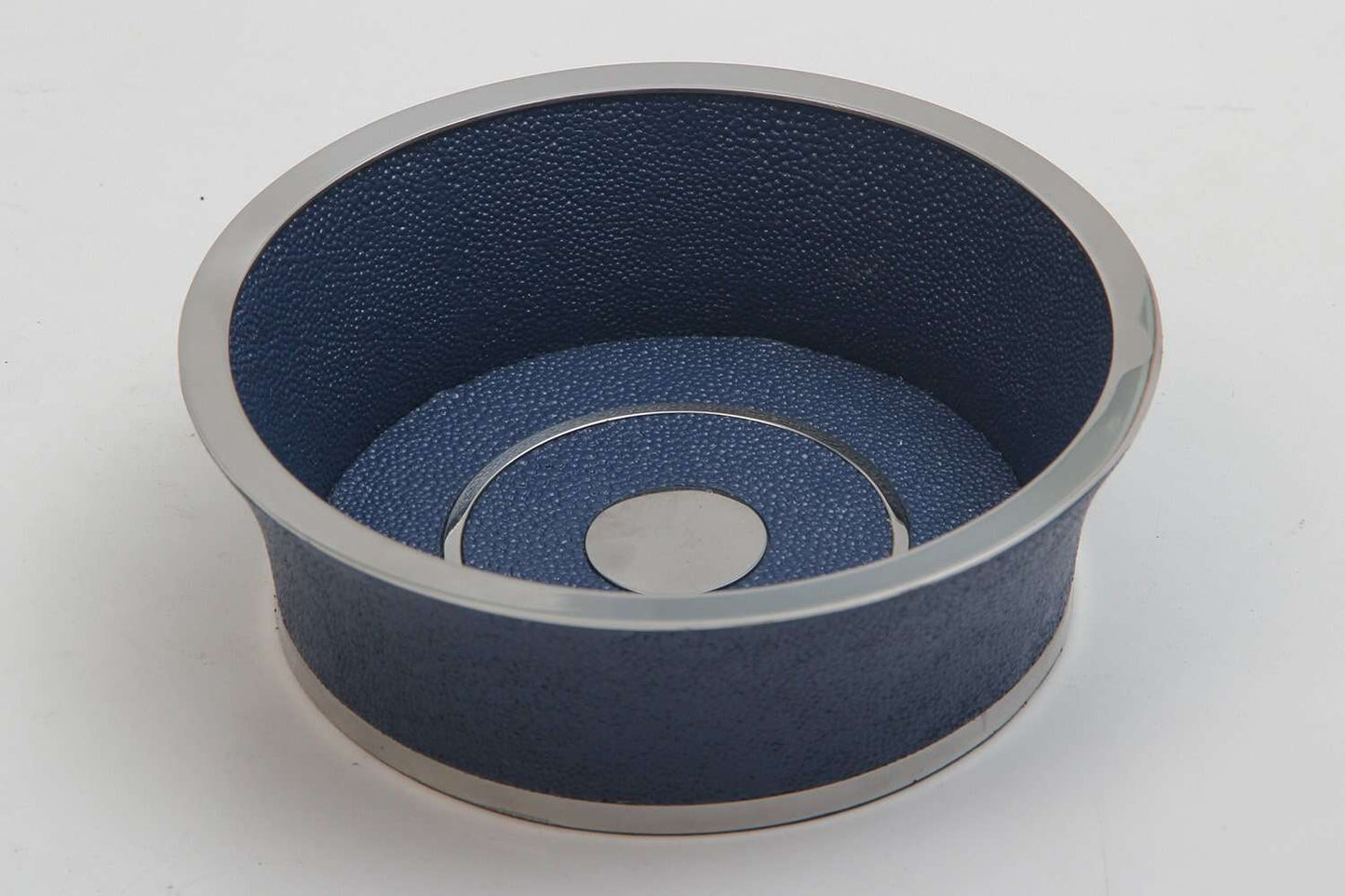 Wine Bottle Coaster in Nile Blue Shagreen