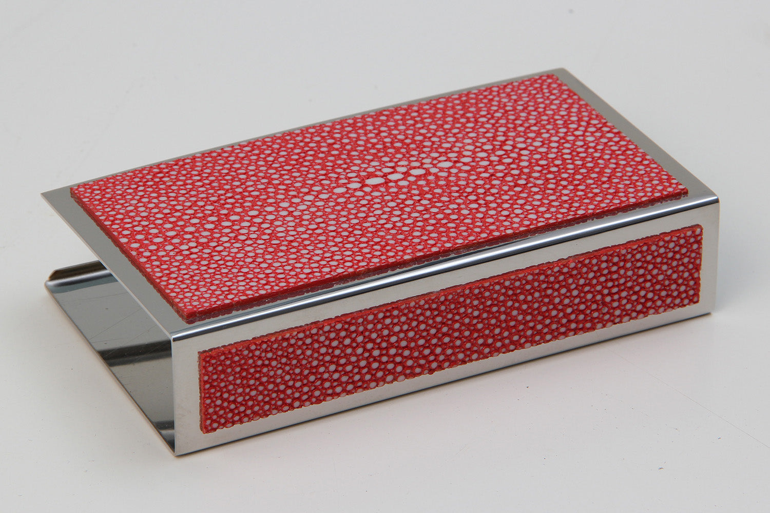 matchbox holder orange shagreen matchbox cover