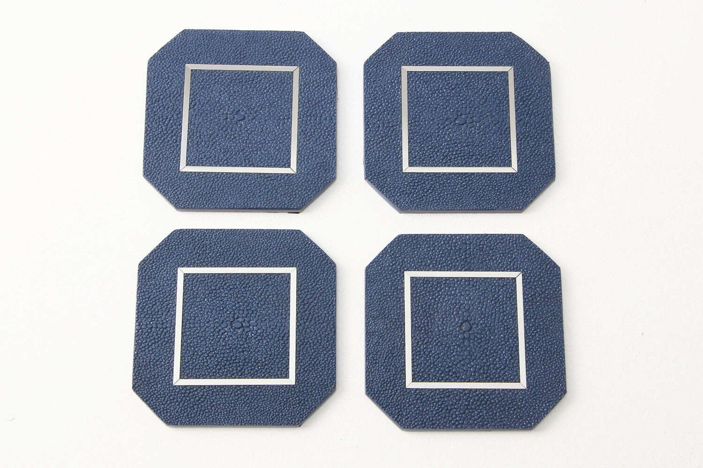 Nile Blue Drinks Coasters in Shagreen