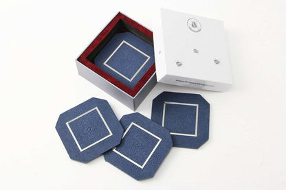 Nile Blue Drinks Coasters in Shagreen