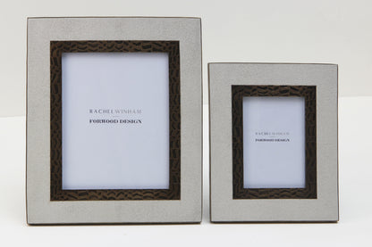 photo frame chic white shagreen photo frames