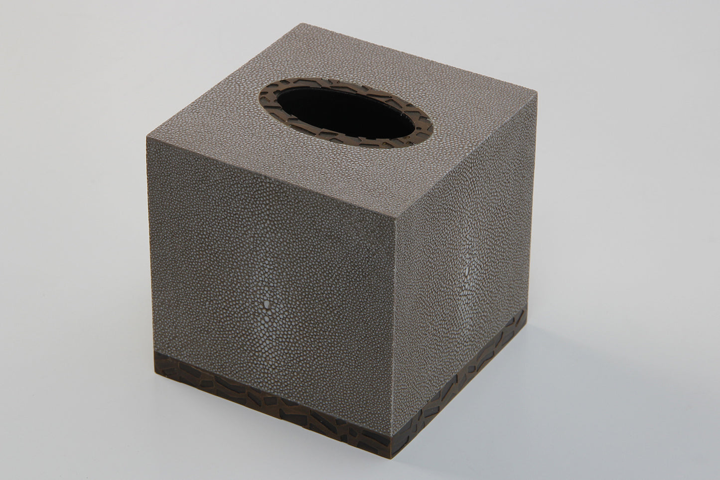 Tissue box holder chic Dune shagreen tissue box cover