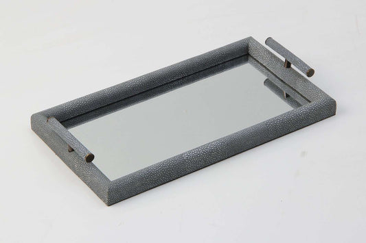 Trinket tray vanity tray green shagreen trinket tray
