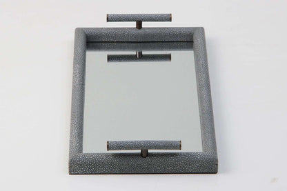 Trinket tray luxury green shagreen vanity tray