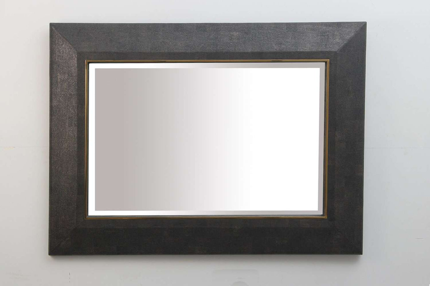 Henry Mirror in Seal Brown Shagreen