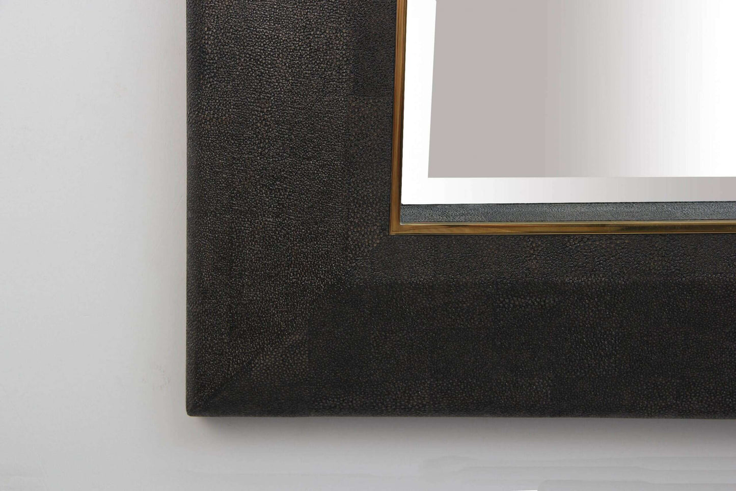 Henry Mirror in Seal Brown Shagreen