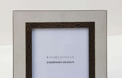 White photo frame white shagreen picture frame