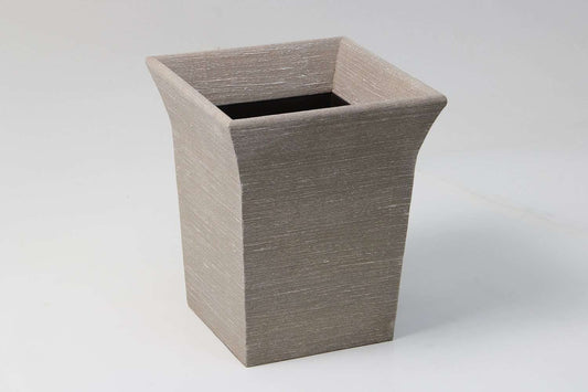 Waste paper bin taupe shagreen waste paper bin